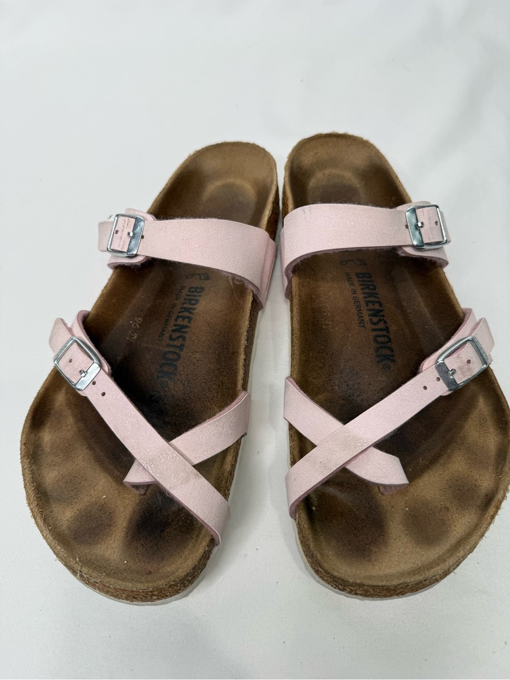 Birkenstock Mayari Birko-Flor Sandals Women's EU 40 US 9 Pink Double Strap